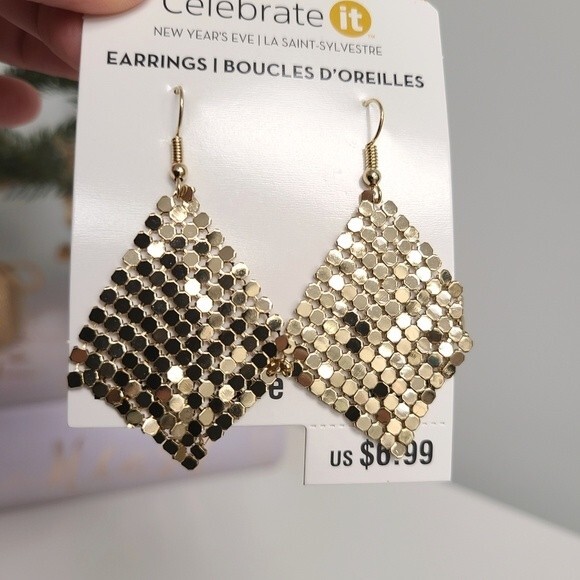 NWT Gold Drop Earrings - Picture 2 of 3